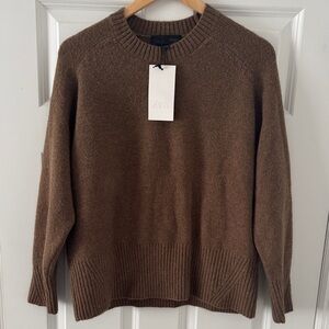 Zara Women’s Rich Brown Crewneck Sweater